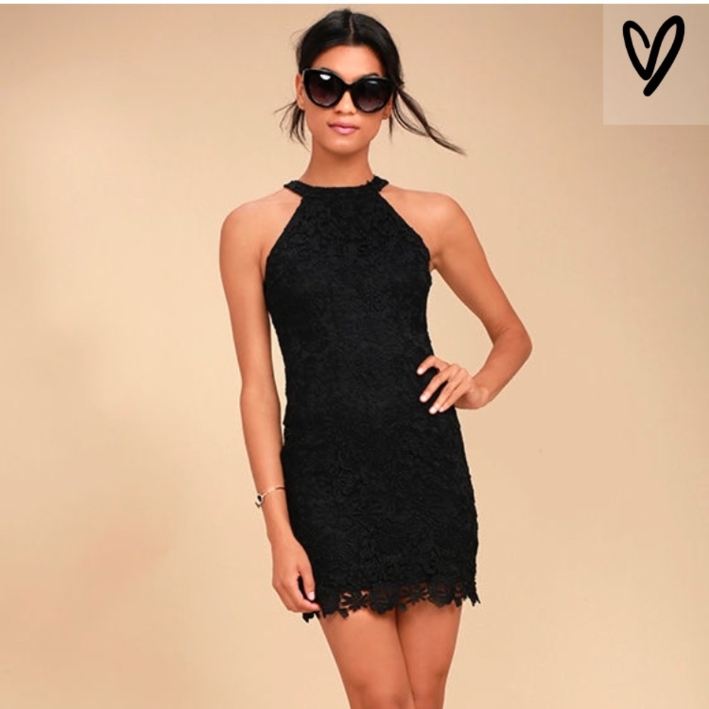 Lulu’s Love Poem Black Lace Dress